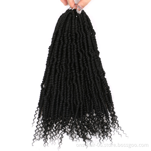 Bomb Twist Crochet Hair 14 Inch Spring Twist Crochet Braids Pre-looped Mini Passion Twist Braiding Hair Senegalese